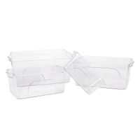 Set de 4 Contenedores Transparentes para Refrigerador