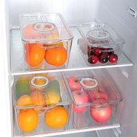 Set de 4 Contenedores Transparentes para Refrigerador