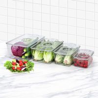 Set de 4 Contenedores Transparentes para Refrigerador