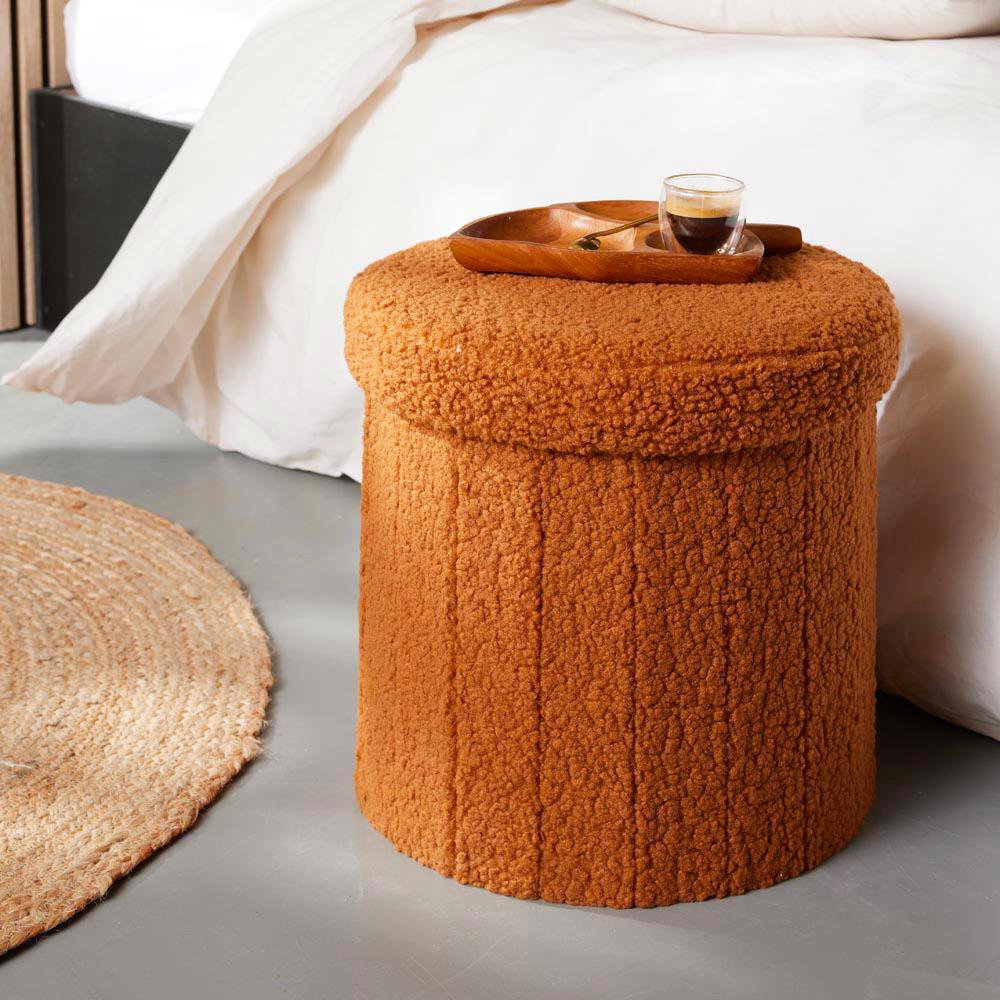 Taburete Plegable Redondo Lyon 38 x 38 cm Color Caramelo
