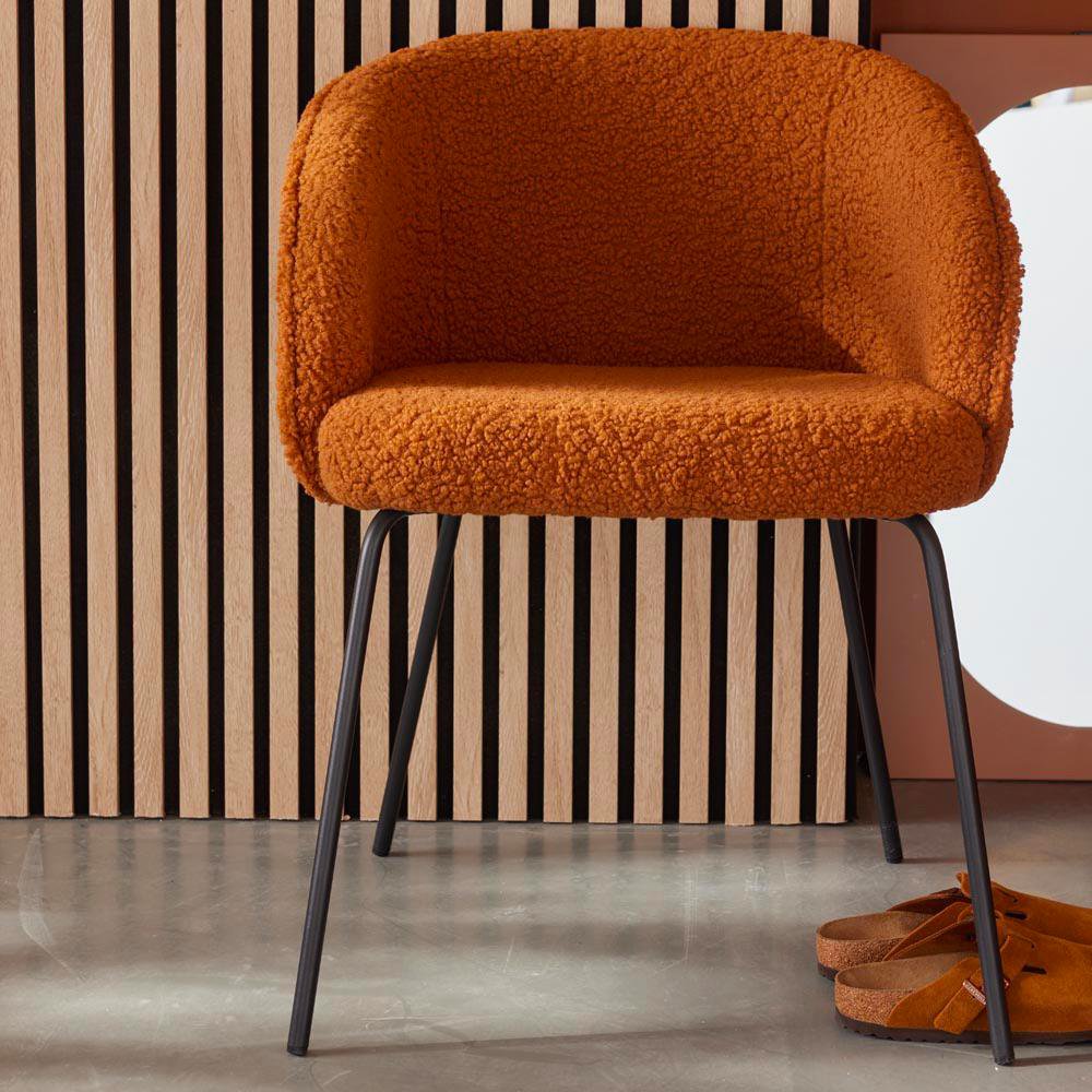 Silla Louie Tapizada 55 x 62 x 74 cm Color Caramelo