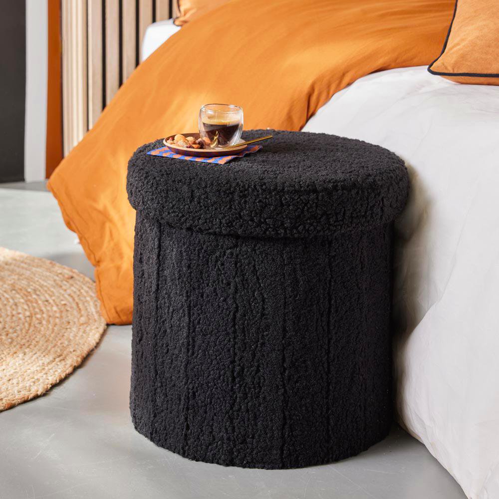 Taburete Plegable Redondo Lyon 38 x 38 cm Color Negro Taburete Plegable Redondo