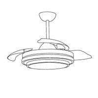 Ventilador de Techo Retráctil Led Control Remoto