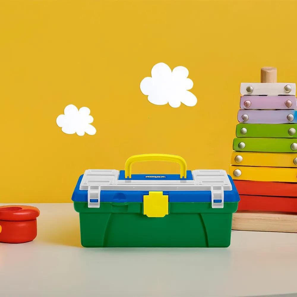 Caja Organizadora Infantil de 12 Plg con Cierre de Seguridad y Compartimentos con Tapa Col…