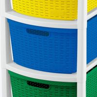 Cajonero de Plástico con 3 Gavetas Multicolor