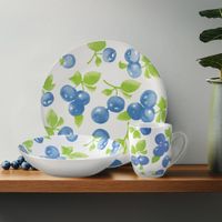 Vajilla Diseño Arándanos 12 Pzas
