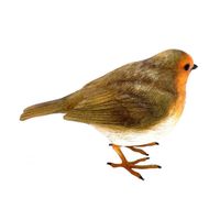 Figura Decorativa de Pájaro Petirrojo para Jardín