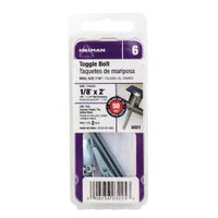 Set de 2 Tornillos de Anclaje Cabeza Redonda de Acero 1/8 x 2 pulgadas