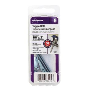 Set de 2 Tornillos de Anclaje Cabeza Redonda de Acero 1/8 x 2 pulgadas