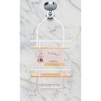 Organizador para Ducha Blanco y Bamboo