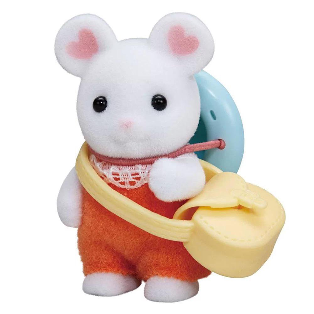 Figura Sylvanian Families Bebé Ratón Marshmallow con Accesorios Figura Bebé Ratón Marshmal…