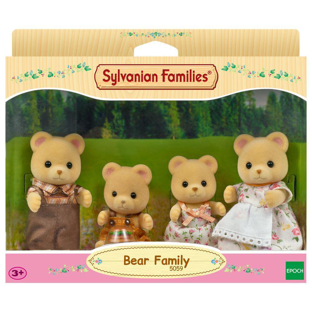 Set de Figuras Sylvanian Families Familia Oso Pardo de 4 Piezas Sylvanian Families Familia…