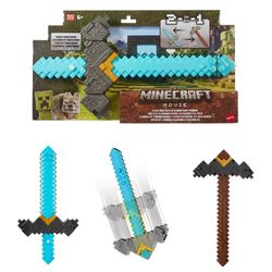 Espada Y Pico Transformables De Minecraft: La Película