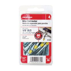 Ancla de Expansión para Paredes 1/8 Plg DLS 20 Pzas