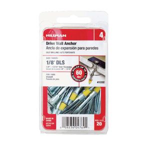 Ancla de Expansión para Paredes 1/8 Plg DLS 20 Pzas