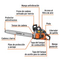 Motosierra a Gasolina 38 CC con Barra de 18"
