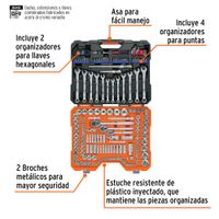Set de Dados Cuadro 1/4, 3/8 y 1/2 Plg 199 Pzas