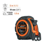 Flexómetro Industrial Contra Impactos 5.5 M x 19 Mm