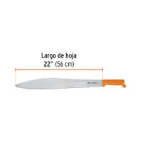Machete Acapulqueño con Cacha Naranja de 22 Plg