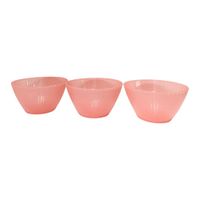 Set 3 Tazones Rosa Glitter