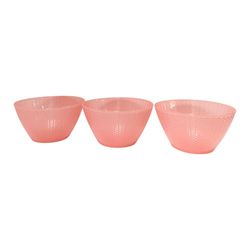 Set 3 Tazones Rosa Glitter