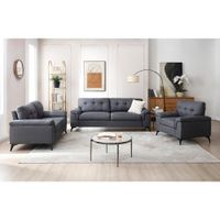 Set de Sala Everest 3+2+1 Gris Oscuro