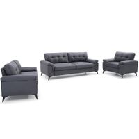 Set de Sala Everest 3+2+1 Gris Oscuro