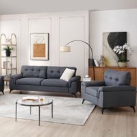Set de Sala Everest 3+2+1 Gris Oscuro