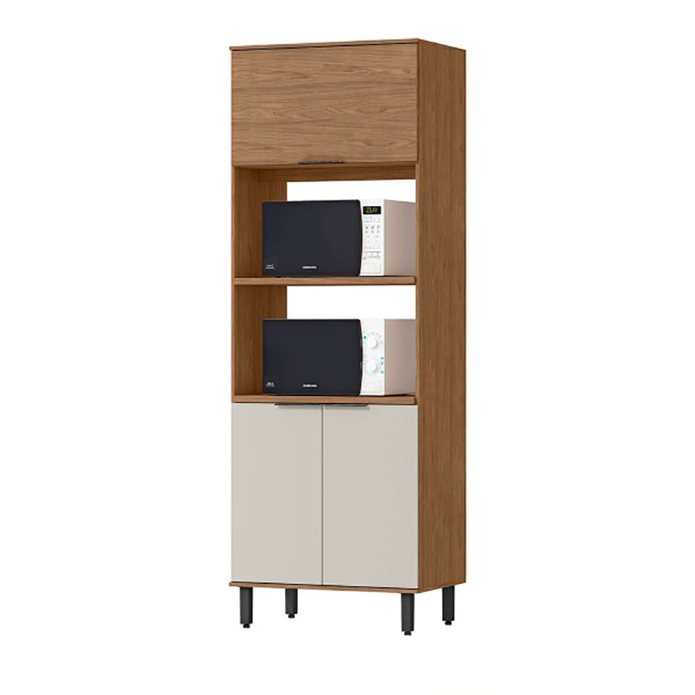 Gabinete Torre Toscana para 2 Hornos 80 x 51.6 x 230 cm Color Café