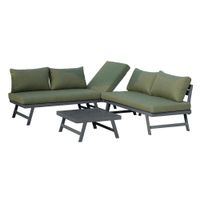 Set de Exterior Oliva Aluminio 4 Piezas