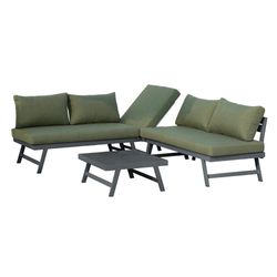 Set de Exterior Oliva Aluminio 4 Piezas