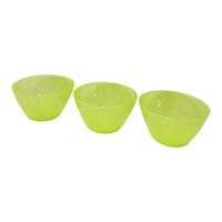 Set 3 Tazones Verde Glitter