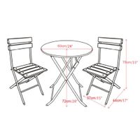 Set de Muebles Bistro Gris 3 Piezas