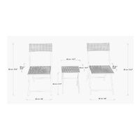 Set de 3 Pzas Louise 2 Sillas + Mesa de Mimbre - Zmobili Varios Colores