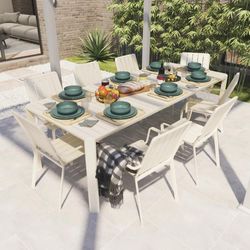 Mesa Extensible para Exterior Beige Lima Idaho