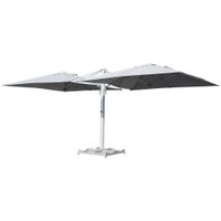 Parasol Doble Blanco con Protección UV