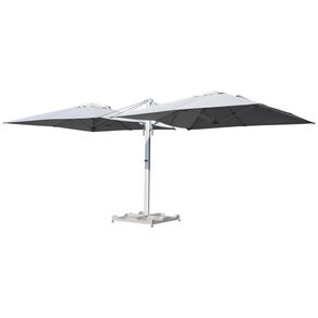 Parasol Doble Blanco con Protección UV