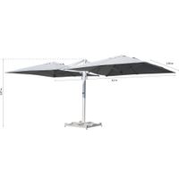 Parasol Doble Blanco con Protección UV