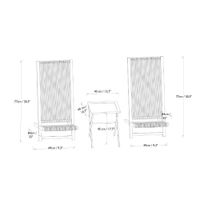 Set de 2 Sillas de Mimbre + Mesa Mia - Zmobili Varios Colores