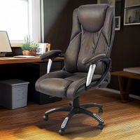 Silla Ejecutiva con Respaldo Alto Café