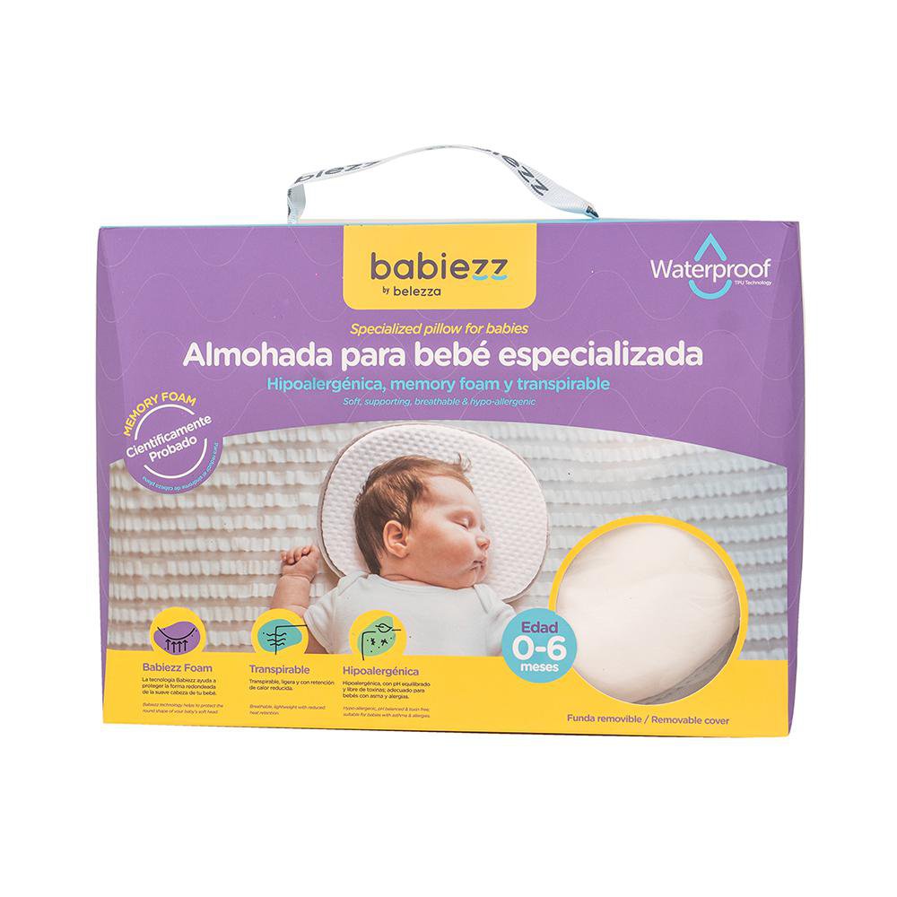 Almohada para Bebé Hipoalergénica con Memory Foam Almohada para Bebé Confort y Protección