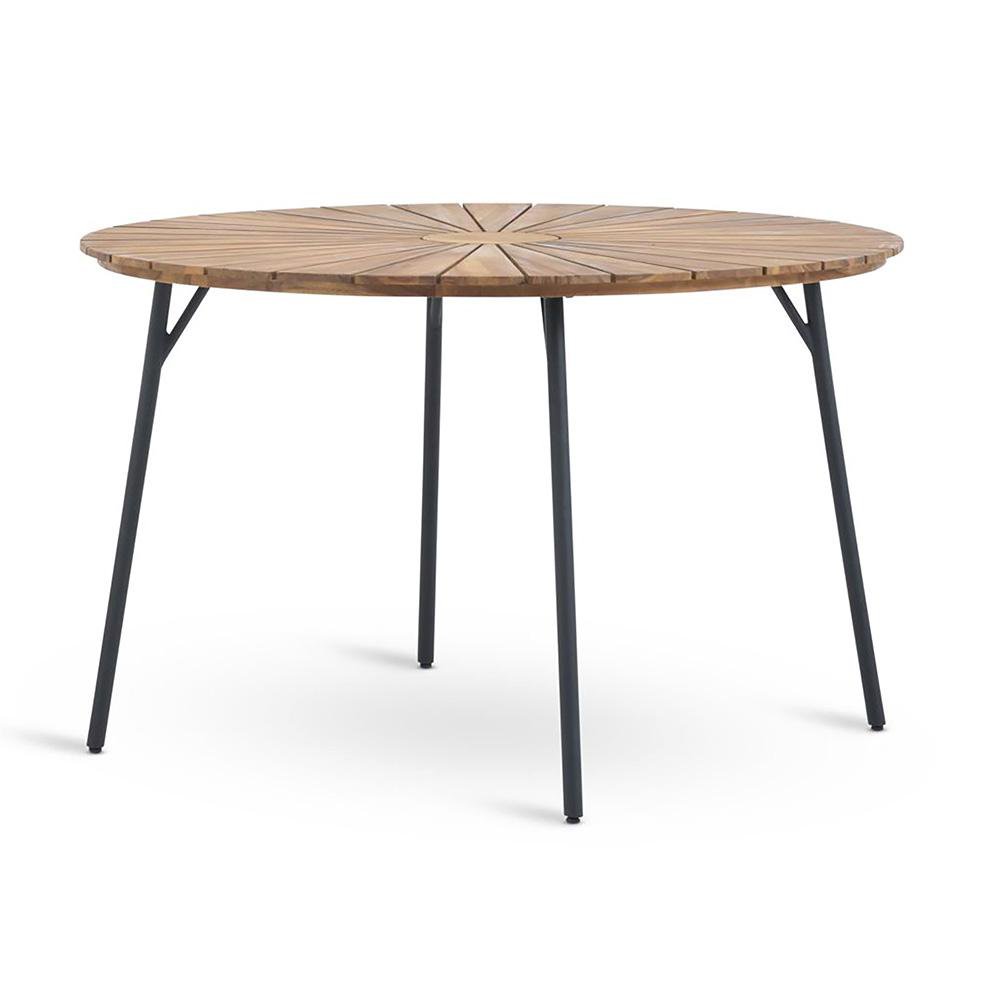 Mesa de Madera Acacia Diseño Redondo Atlas 120 cm Color Natural