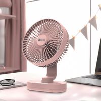 Ventilador para Escritorio Recargable Rosado
