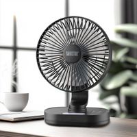 Ventilador para Escritorio Recargable Negro