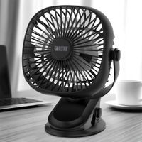 Ventilador para Escritorio Recargable Negro