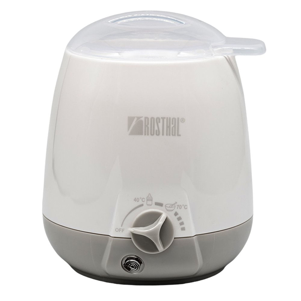 Calentador de Pachas y Alimentos Portátil con Temperatura Ajustable Color Blanco y Gris Calentador de Biberones Portátil Blanco con Temperatura Ajustable 40°C a 70°C