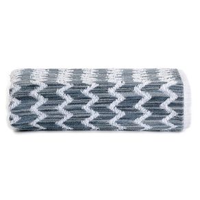 Tolla de Mano Diseño Zigzag Blanca y Azul
