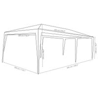 Toldo Plegable 3x6x2.5 m Blanco