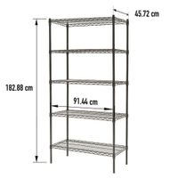 Estante Metálico de Rejillas 5 Niveles