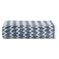 Toalla de Baño Diseño Zigzag Azul y Blanco